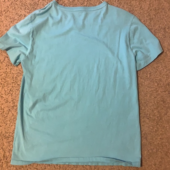 V neck Light blue Polo tee adult M - Picture 4 of 4